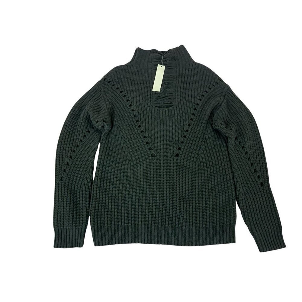 One Grey Day Max Pullover Sweater - Black NWT Womens Size S